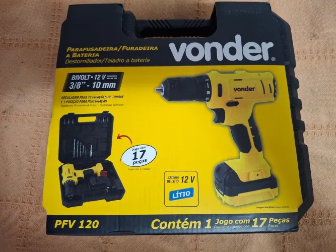 furadeira e parafusadeira vonder 12v aceito cartão de crédito e pix