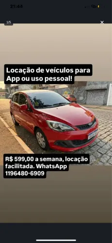 Locação de veículos , aluguel de carros 600,00 a semana, p/app ou uso pessoal