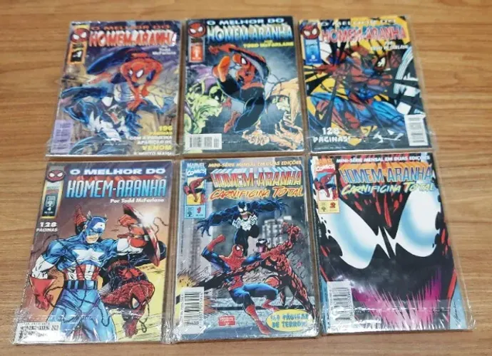 O Melhor do Homem-Aranha + Carnificina Total Ed. Abril 6 Volumes