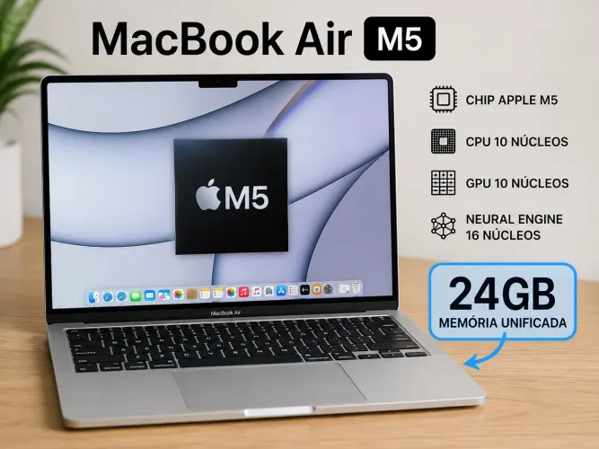 MacBook Air M5 24GB RAM Silver - CPU 10 Núcleos / GPU 10 Núcleos