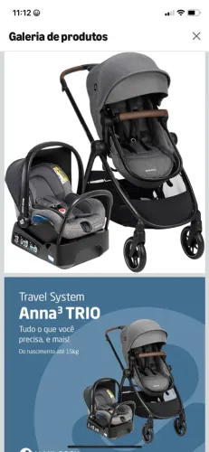Kit carrinho e bebê conforto Maxi-cosi