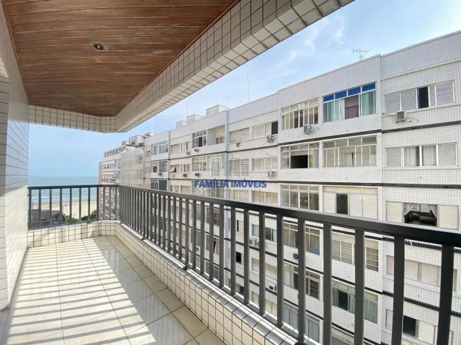 Apartamento à venda vista mar 2 quartos Varanda Gonzaga Santos/SP