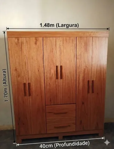 Guarda roupa na Caixa montagem inclusa.