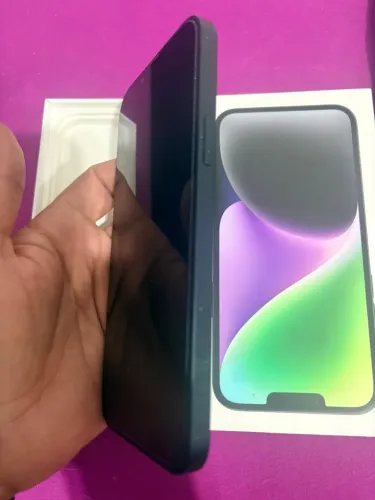 iPhone 14 Plus preto, capinha e película nova. Sem marcas