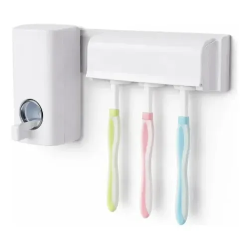dispenser automático pasta dente suporte escovas facil de istalar bm-f1014