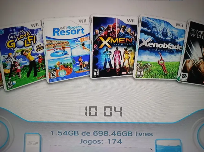 nintendo wii desbloqueado com HD completo vai com o controle de monitoramento e o nunchuk