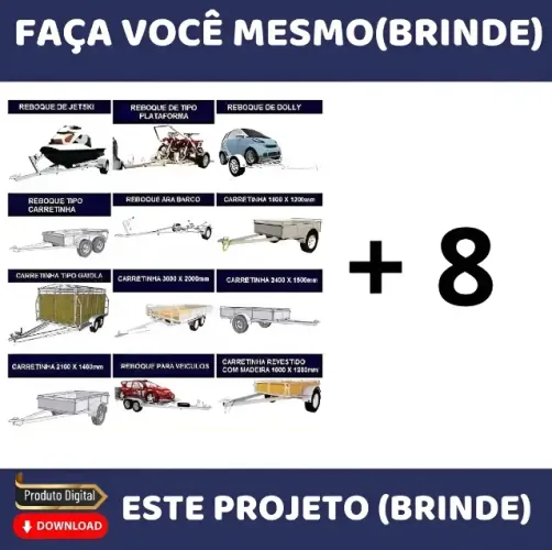 13 projetos para carretinhas reboque 