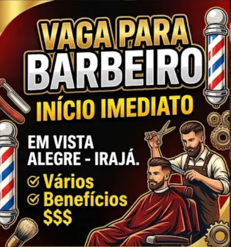 Vaga barbeiro início imediato 