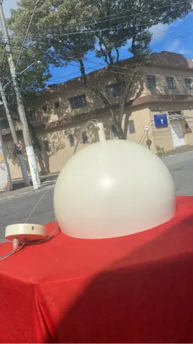 Luminária de teto meia lua