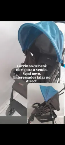 Carrinho de bebê burigotto, semi-novo.