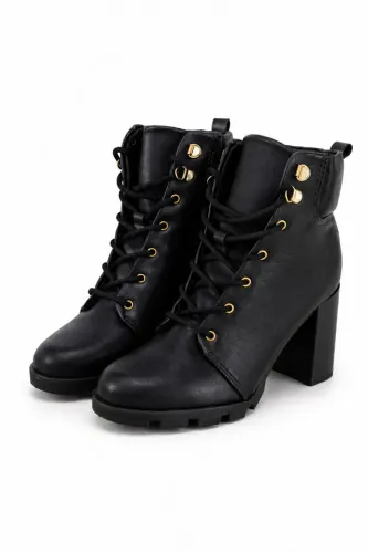 Bota Coturno Beira Rio Preta Feminina N° 37