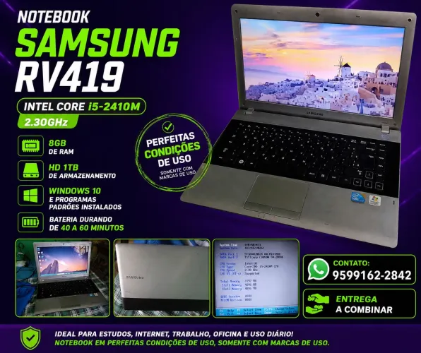 NOTEBOOK SAMSUNG RV419 i5 - PRONTO PARA USO!