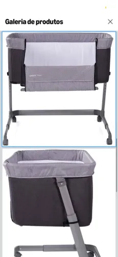 Berço - Cosco Kids, Berço Co-bed Pluggy, 0 a 9kg, Cinza Escuro