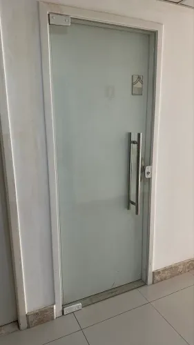 Porta de Vidro temperado completa