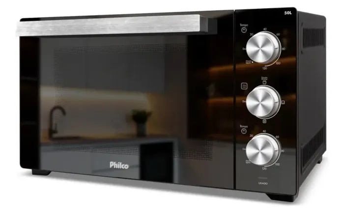 Forno Elétrico Philco 50l Cinza Espelhado
