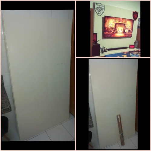 Painel para TV Laqueado Líder - Branco Off-White | Excelente Estado | Suporte Incluso