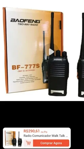 Comunicador Walkie-Talkie Baofeng BF-777S