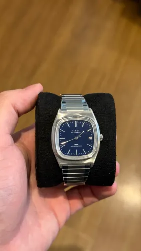Relógio Automático Timex 1983 E-Line Reissue Azul