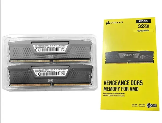 Memória RAM Corsair Vengeance, 32GB (2X16GB), 6000MHz, DDR5, CL36, Cinza