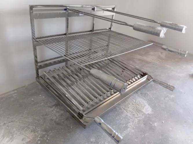 Grill inox 304 suspenso com grelha