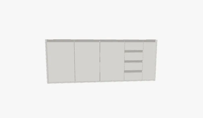 Armário de cozinha branco100% MDF<br><br><br>Medidas<br>180x 56,5 x 70 cm de altura