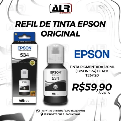 REFIL DE TINTA ORIGINAL EPSON T534 ECOTANK