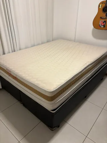 Cama box casal colchão orthocrin splendor 