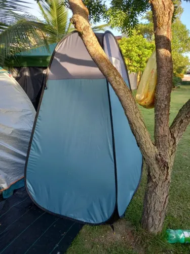 Barraca camping banheiro