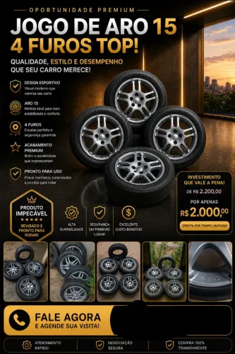 ARO 15 - 4 FUROS COMPLETO, NÃO TROCO