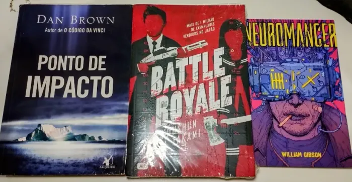 Kit 3 Livros: Ponto de Impacto (Dan Brown) + Battle Royale + Neuromancer