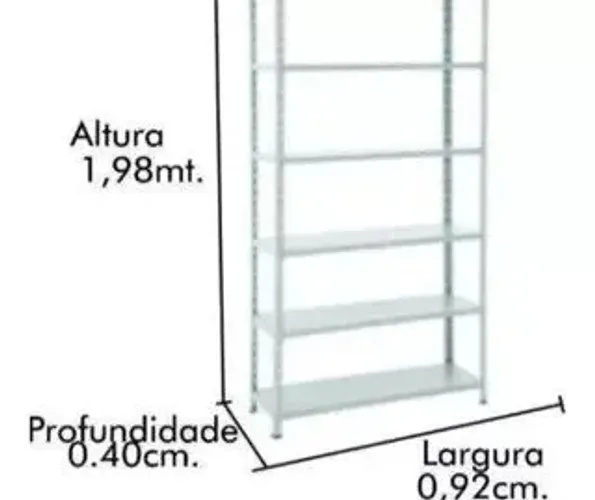 Estante em aço 42 cm largura