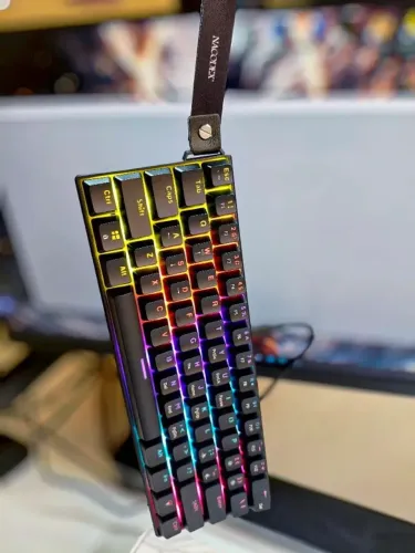 Teclado Mecânico Gamer AJAZZ NK61 Preto RGB 60% USB-C Hot Swap