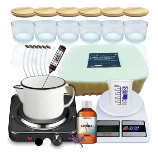 Kit Iniciante Para Velas Artesanais Aromáticas 