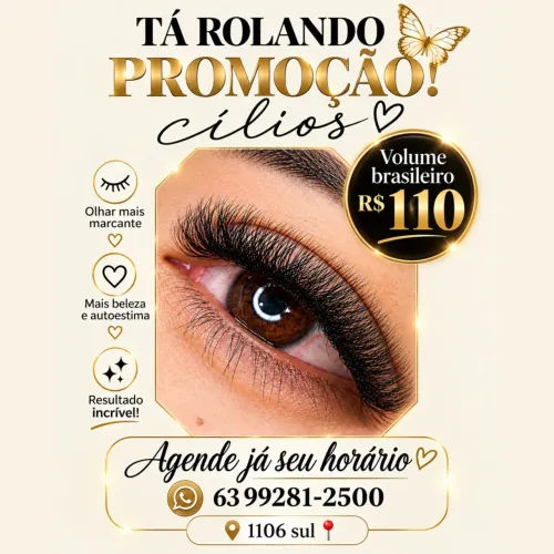 Promoção extensão de cílios 