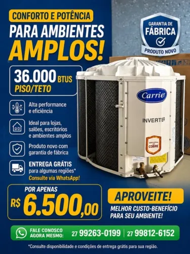 AR CONDICIONADO 36000 BTU's CARRIER