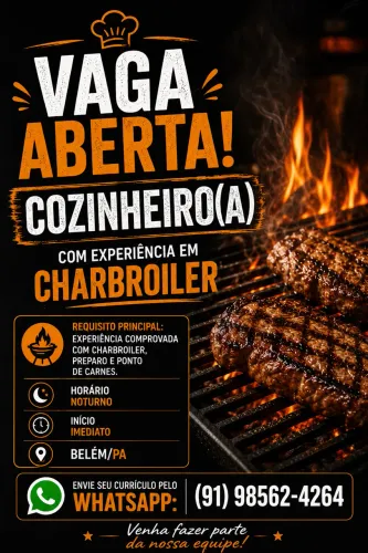 Vaga de cozinheiro