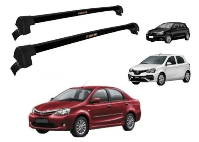 Rack De Teto Etios Hatch Sedan  Bagageiro Aluminio, instalado