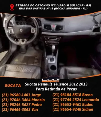 Sucata Renault Fluence 2012 2013 Para Retirada de Peças