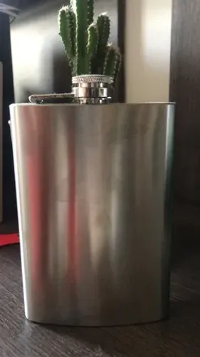 Cantil Porta Bebida DE Bolso 210 e 500 ml Inox