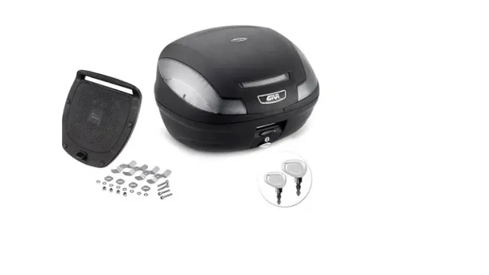 Bau Bauleto Moto Monolock E470n Simply 47 Litros - Givi Fumê