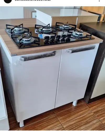FOGÃO 5 BOCAS COOKTOP E BALCÃO NOVO EM AÇO 