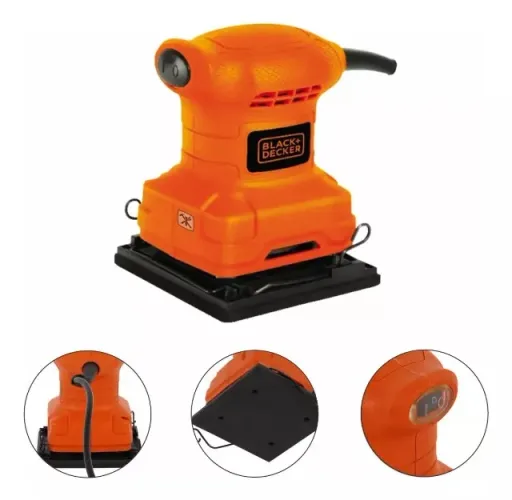 Lixadeira Orbital Black Decker 200-W Profissional 1400opm 220V com Garantia