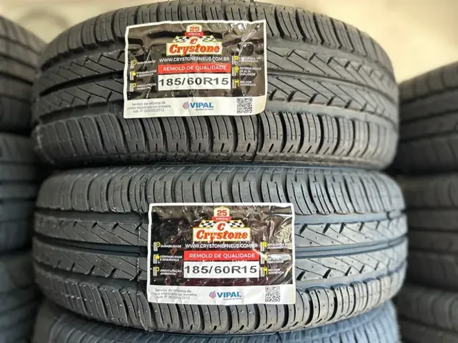 Pneu Crystone remold aro 185/60r15 (vipal)