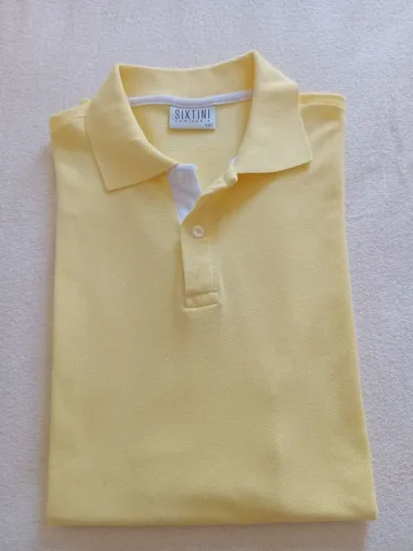 Camisa polo masculina Sixtini, tamanho GG1, cor amarela
