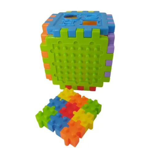 bloco quebra cabeça 7557 10x10cm well kids