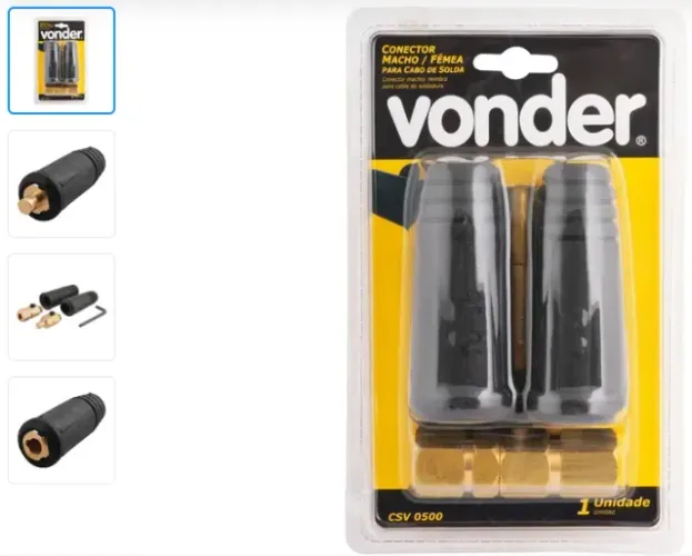 Conector Rápido Macho/Fêmea 13 mm para Cabo de Solda Vonder