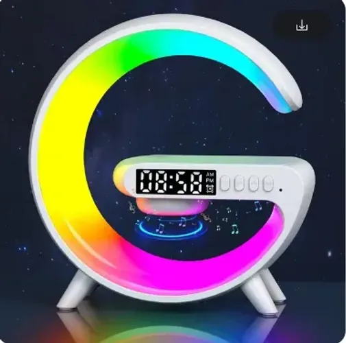 Luminária G63-Mini Com Luz RGB Carregador Celular por Indução Rádio Am/FM Bluetooth z730