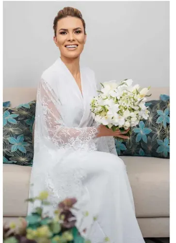 Robe de noiva branco sem bordado 