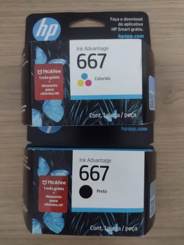 Cartuchos de Tinta HP 667 - Cores e Preto