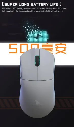 Mouse Gamer Darmoshark M3 Sem Fio Paw3395